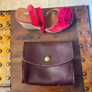 Brown leather purse